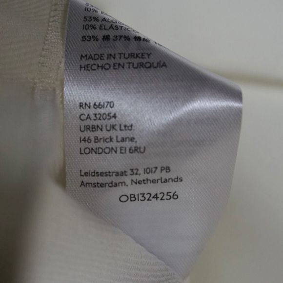 Free People Real Deal Slit Pants White Flare Size Large‎ Women's NWT - Picture 8 of 8